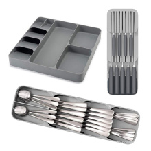 Multiple Styles Kitchen Drawer Organizer Plastic Tray For Cutlery Spoon Knife Fork Separation